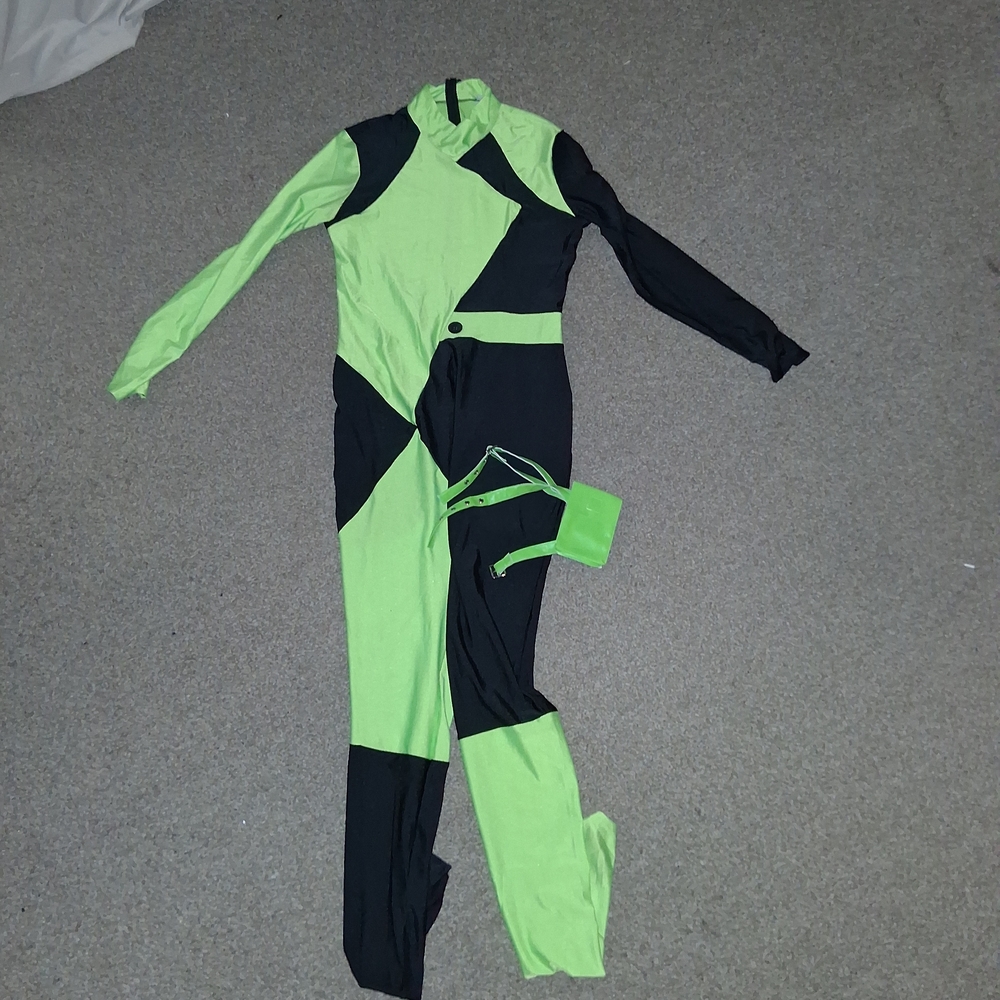 Shego Costume Bodysuit With Green Pouch XL